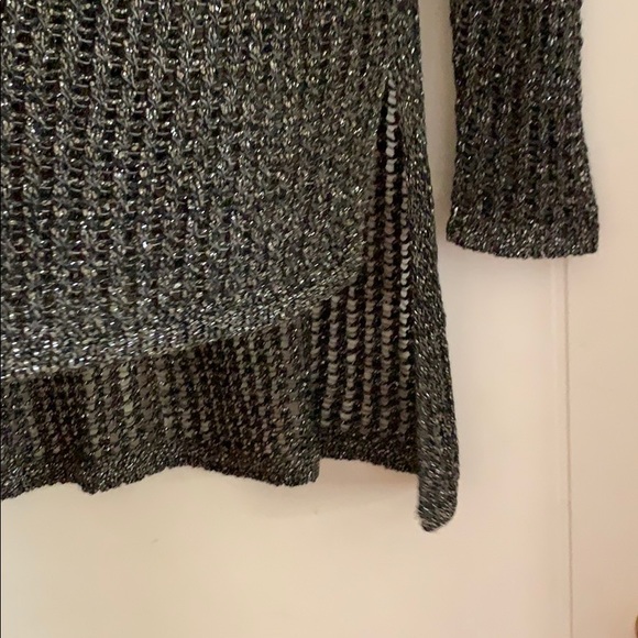 Eileen Fisher Mesh Knit Hi-Lo Cardigan Sweater - Picture 10 of 13